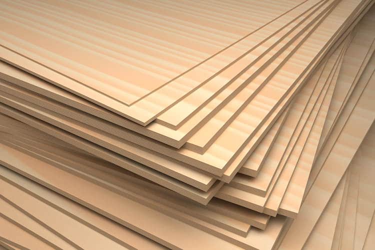 set of plywood, industrial illustration