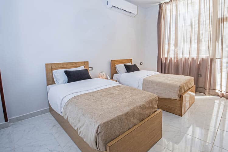 Interior design of bedroom in house