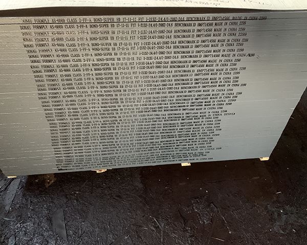 1800mm X 1200mm Australian Standard (AS) 6669 Formply