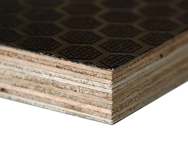 Hexagon Anti Slip Black Brown Nonskid Plywood